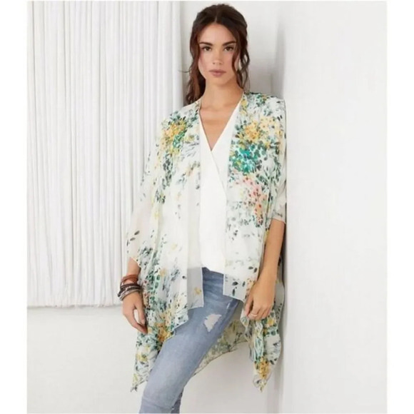 Karen Kane Drape Front Kimono Sz S/M - Picture 1 of 6